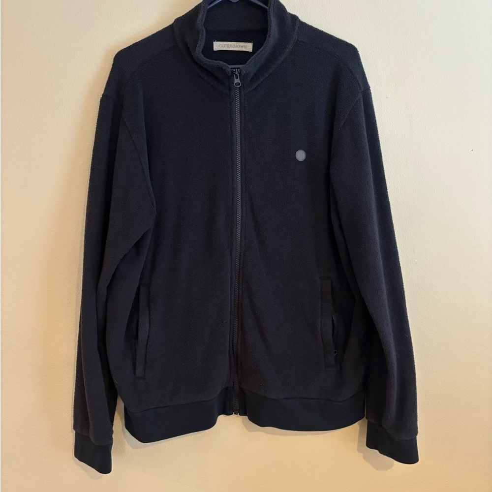 Outerknown Men's Navy Hightide Zip-Up Sweater